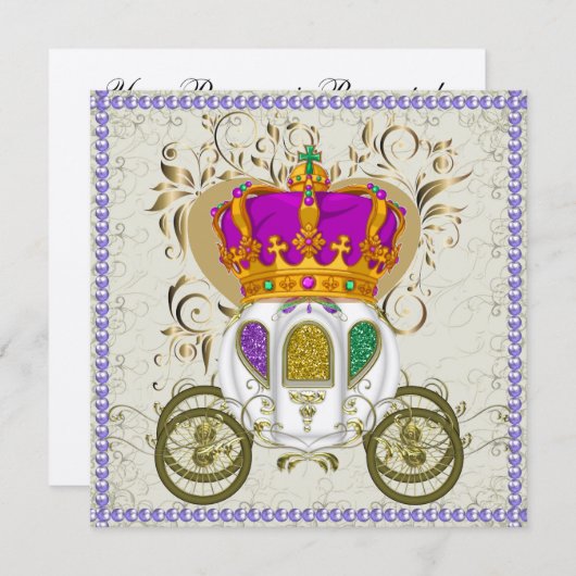 Invitation A Royal Event - Mardi Gras - Carnaval - SRF (Devant / Derrière)
