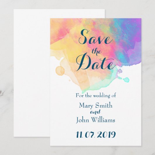 Invitation à s'amuser avec l'aquarelle (Devant / Derrière)