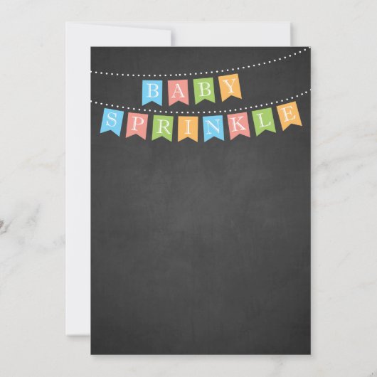 Invitation à saupoudrer bébé (Dos)