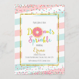 Invitation à saupoudrer bébé Donut