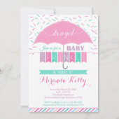 Invitation à saupoudrer bébé / Invitation à parapl (Devant)