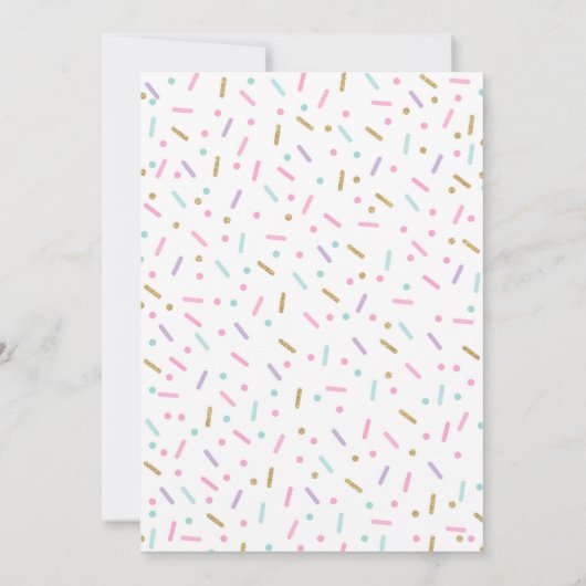 Invitation À Saupoudrer De Bébé De Donut Parsemé D (Dos)