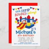 Invitation à sauter, fête d'anniversaire de Trampo (Devant / Derrière)