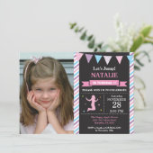 Invitation à sauter Trampoline Anniversaire (Debout devant)