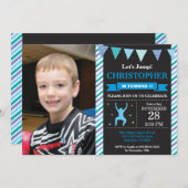 Invitation à sauter Trampoline Anniversaire (Devant / Derrière)