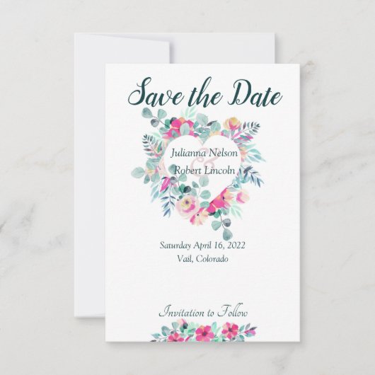 Invitation à sauver la date de la Saint-Valentin a (Devant)