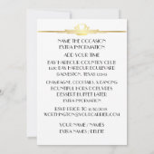 Invitation à sauver la date Deco Champagne (Dos)