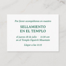 Invitation à sceller le temple minimaliste espagno