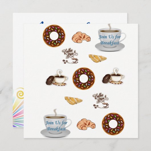 Invitation à se joindre à nous pour le petit-déjeu (Devant / Derrière)