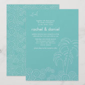 Invitation à se marier de Swirling Waves Beach (Devant / Derrière)