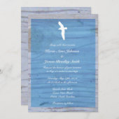 Invitation à se marier sur la plage de Seagull/Nau (Devant / Derrière)