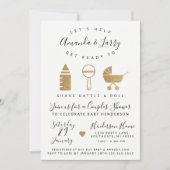 Invitation à secouer le Baby shower de bétail et d (Devant)