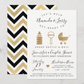 Invitation à secouer le Baby shower de bétail et d (Devant / Derrière)