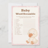 Invitation A  Silly Goose  baby Baby Word Scramble Game card (Devant)