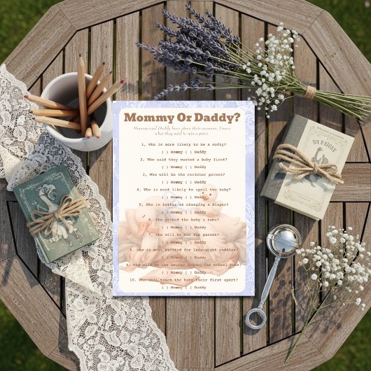 Invitation A Silly Goose Blue Guess Who Game card