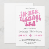 Invitation À son âge d'adolescence Anniversaire Super (Devant / Derrière)