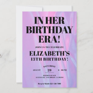 Invitation À Son Âge D'Anniversaire À N'Importe Quel Âge Eras