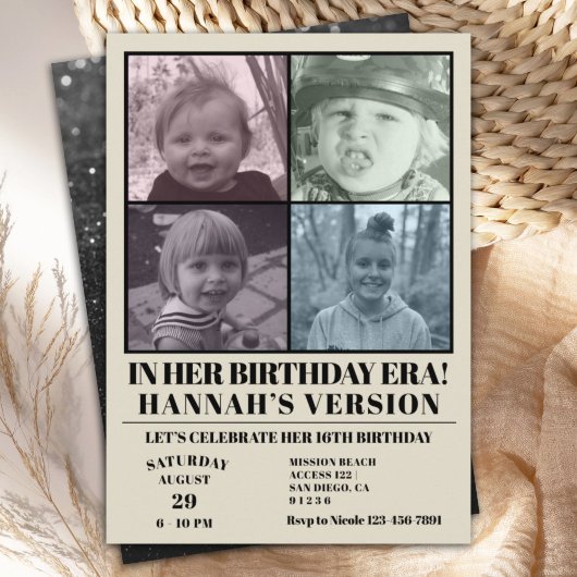 Invitation A Son Ère D'Anniversaire Photo Eras Anniversaire