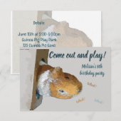 Invitation à sortir et jouer fête des cochons d'In (Devant / Derrière)