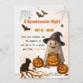 Invitation A Spooktacular Night | Ghost & Pumpkin Halloween (Devant)