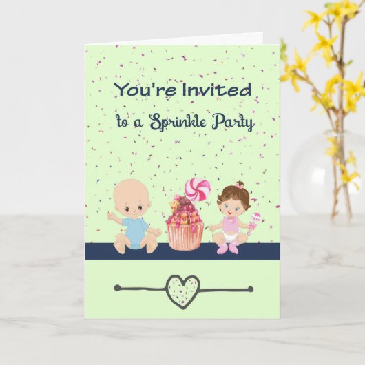 Invitation à Sprinkle Party (Fleur jaune)