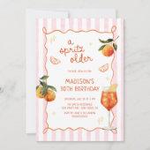 Invitation A Spritz Older Hand Drawn Birthday (Devant)