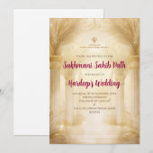 Invitation à Sukhmani Sahib en tant qu'invitation  (Devant / Derrière)