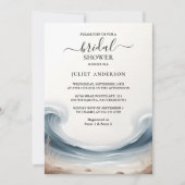 Invitation À Summer Ocean Beach Blue Water Fête des mariées (Devant)