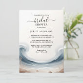 Invitation À Summer Ocean Beach Blue Water Fête des mariées (Debout devant)