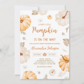 Invitation A Sweet Little Pumpkin Fall Baby Shower (Devant)