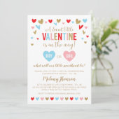 Invitation A Sweet little VALENTINE Gender Reveal (Debout devant)