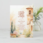 Invitation A Taste of Italy Italian Bridal Shower (Debout devant)
