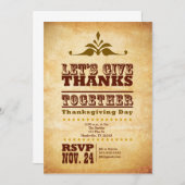 Invitation à Thanksgiving (Devant / Derrière)