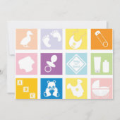 Invitation à thé Baby shower de chien et chat magi (Dos)