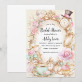 Invitation à thé de douche nuptiale, fête du thé A (Devant / Derrière)