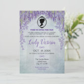 Invitation à thé de Fête des mariées de lavande (Debout devant)