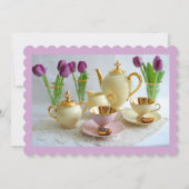 Invitation à thé de l'après-midi de la lavande per (Devant)