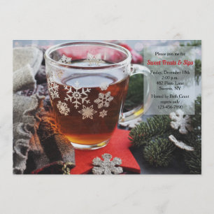 Invitation à thé de Noël