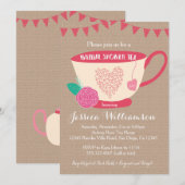Invitation à thé Fête des mariées (Devant / Derrière)