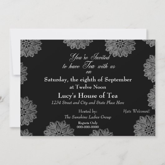 INVITATION À THÉ - TEA HEURE (Dos)