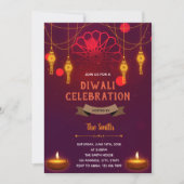 Invitation à thème de la fête de Diwali (Devant)