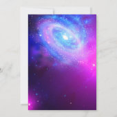Invitation à thème de la fête de galaxie spirale (Dos)