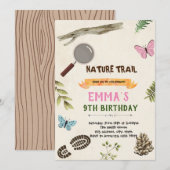 Invitation à thème de la fille du sentier nature (Devant / Derrière)