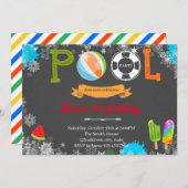 Invitation à thème de la piscine d'hiver (Devant / Derrière)