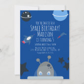 Invitation à thème de l'Alien d'anniversaire de l' (Devant)