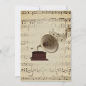 Invitation à thème de musique Mariage antique (Dos)