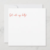 Invitation à thème de Noël; vin; verre de vin (Dos)