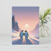 Invitation à thème de pingouin (Debout devant)