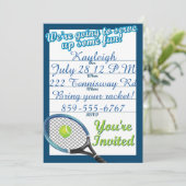 Invitation à thème de tennis personnalisé (Debout devant)