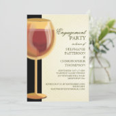 Invitation À Thème De Vin Élégante Du Parti De L'E (Debout devant)